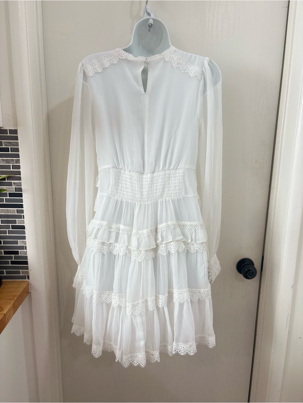 All Saints Lace western Bohemian Wedding mini Dress - Picture 8 of 9